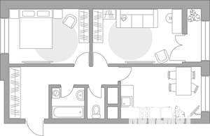 2-к квартира, вторичка, 54м2, 7/25 этаж