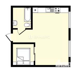 1-к квартира, вторичка, 34м2, 7/22 этаж
