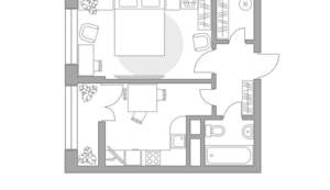 1-к квартира, вторичка, 38м2, 6/25 этаж