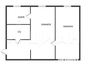 2-к квартира, вторичка, 45м2, 4/4 этаж
