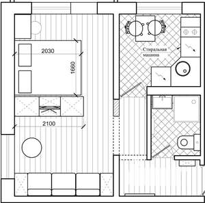 1-к квартира, вторичка, 30м2, 1/5 этаж