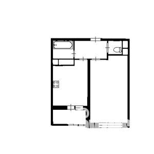 1-к квартира, вторичка, 42м2, 4/12 этаж