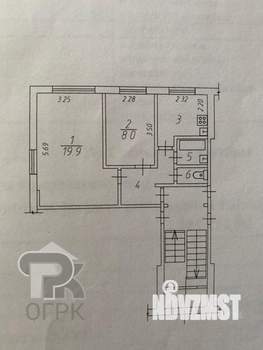 2-к квартира, вторичка, 42м2, 1/5 этаж