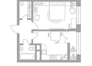 1-к квартира, вторичка, 39м2, 2/17 этаж