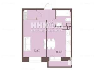 1-к квартира, вторичка, 35м2, 6/6 этаж