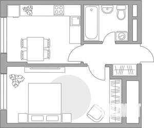 1-к квартира, вторичка, 33м2, 13/17 этаж