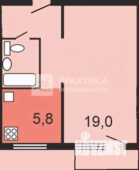 1-к квартира, вторичка, 30м2, 5/5 этаж