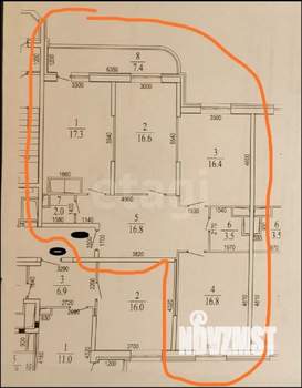 3-к квартира, вторичка, 89м2, 15/25 этаж