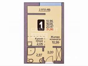 Студия квартира, вторичка, 19м2, 10/25 этаж