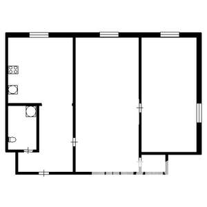 2-к квартира, вторичка, 42м2, 1/2 этаж