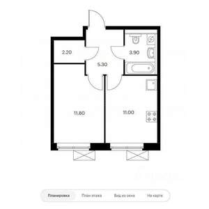 1-к квартира, вторичка, 34м2, 22/25 этаж