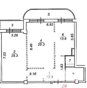 2-к квартира, вторичка, 84м2, 6/6 этаж