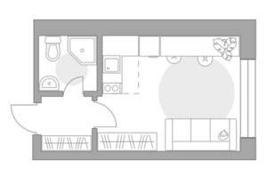 Студия квартира, вторичка, 21м2, 14/15 этаж