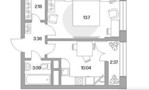 1-к квартира, вторичка, 35м2, 3/17 этаж