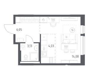 Студия квартира, вторичка, 27м2, 14/17 этаж