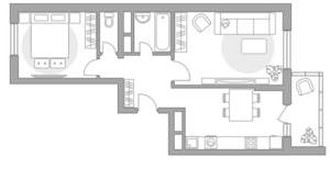 2-к квартира, вторичка, 58м2, 5/17 этаж