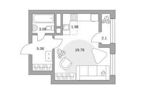 Студия квартира, вторичка, 32м2, 5/9 этаж