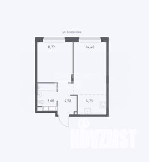 2-к квартира, вторичка, 39м2, 4/22 этаж