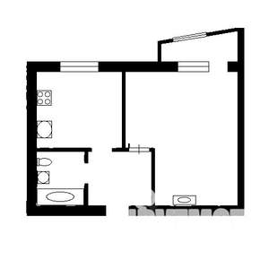 2-к квартира, вторичка, 43м2, 3/5 этаж