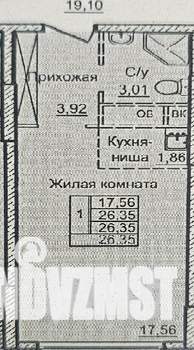 Студия квартира, вторичка, 26м2, 9/26 этаж