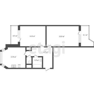 2-к квартира, вторичка, 57м2, 12/14 этаж
