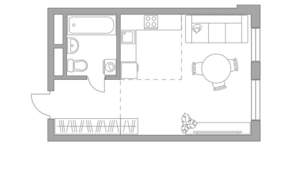 Студия квартира, строящийся дом, 29м2, 10/17 этаж