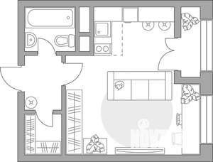 Студия квартира, вторичка, 32м2, 11/25 этаж