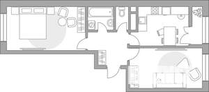 2-к квартира, вторичка, 55м2, 7/25 этаж