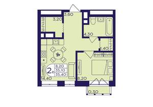 1-к квартира, вторичка, 35м2, 10/17 этаж