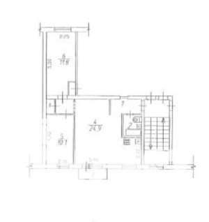 3-к квартира, вторичка, 58м2, 3/4 этаж