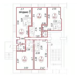 Студия квартира, вторичка, 12м2, 1/5 этаж