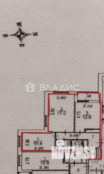 2-к квартира, вторичка, 54м2, 8/16 этаж