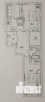 3-к квартира, вторичка, 88м2, 10/19 этаж