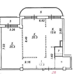 2-к квартира, вторичка, 83м2, 6/6 этаж