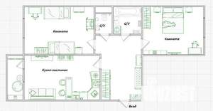 2-к квартира, вторичка, 69м2, 14/17 этаж