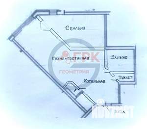 1-к квартира, вторичка, 56м2, 2/4 этаж
