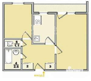 2-к квартира, вторичка, 48м2, 9/9 этаж