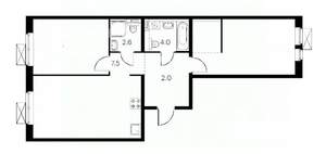 2-к квартира, вторичка, 69м2, 8/11 этаж