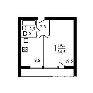 1-к квартира, вторичка, 35м2, 5/14 этаж