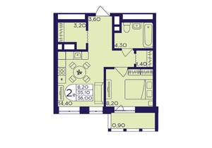 1-к квартира, вторичка, 36м2, 8/23 этаж