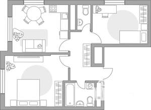 2-к квартира, вторичка, 53м2, 3/17 этаж