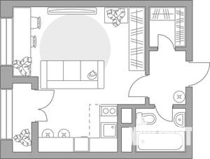 Студия квартира, строящийся дом, 32м2, 9/25 этаж