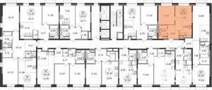 2-к квартира, строящийся дом, 37м2, 12/22 этаж