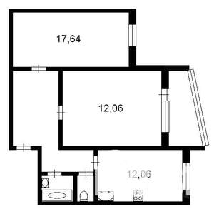 2-к квартира, вторичка, 71м2, 2/16 этаж