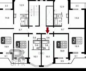 1-к квартира, вторичка, 38м2, 9/17 этаж