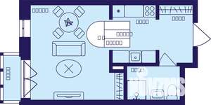 Студия квартира, строящийся дом, 28м2, 20/23 этаж