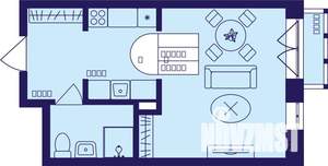 Студия квартира, вторичка, 28м2, 4/23 этаж