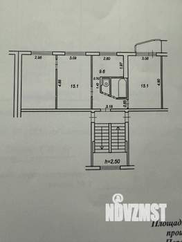 3-к квартира, вторичка, 59м2, 3/5 этаж