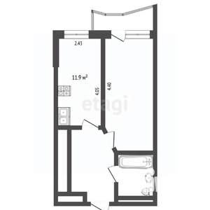 1-к квартира, вторичка, 49м2, 3/25 этаж