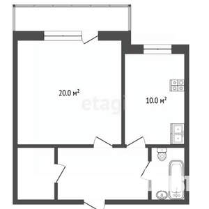 1-к квартира, вторичка, 33м2, 14/17 этаж